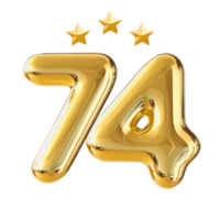 74 anni anniversario numero png