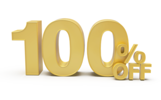 numero 100 per cento d'oro lusso png