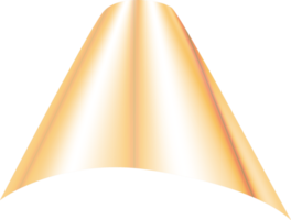 Golden volumetric elements paper for decoration. png