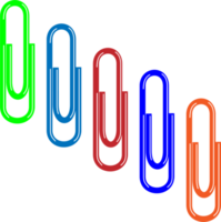 A set of colored map pins next to each other, suitable for installing a sticky note png