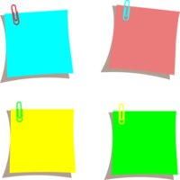 A group of colored paper notes attached to a map pins, suitable for writing study notes, at home or at work png