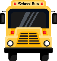 un dibujo digital de un autobús escolar con lámparas amarillas, naranjas, rojas y blancas que sostienen un cartel arriba que dice autobús escolar negro png