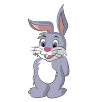 Rabbit coloring cartoon design on transparent background png