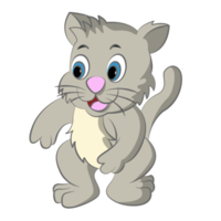 gato para colorear diseño de dibujos animados sobre fondo transparente png