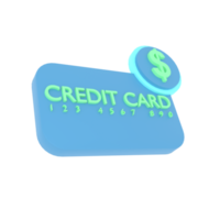 3D Render Secure card payment Perspective View png