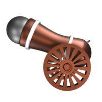 3D Render Cannon Front View png