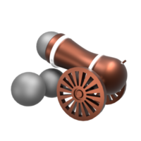 3D Render Cannon Perspective View png