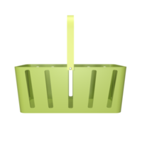 3D Render Shopping Basket Front View png
