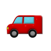 diseño de camión con estilo 3d y color rojo. png