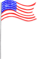 Watercolor american flag png