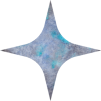 étoile aquarelle bleue. élément céleste, espace, ciel