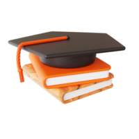 3D School Elements Composition Book and toga hat png