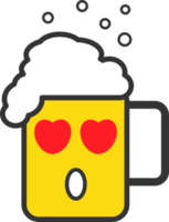 icono de cerveza de línea delgada para web y móvil, diseño plano minimalista moderno. png