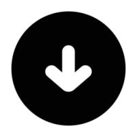 Arrow Down User Interface Icon vector