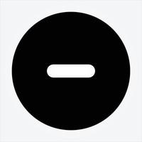 Minus User Interface Icon vector