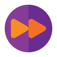 Fast Forward User Interface Icon vector