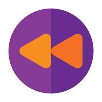 Fast Rewind User Interface Icon vector