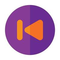 Rewind User Interface Icon vector