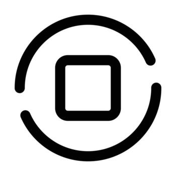 Stop User Interface Icon vector