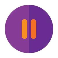 Pause User Interface Icon vector