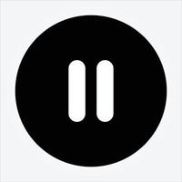 Pause User Interface Icon vector