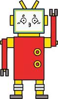 cute cartoon robot vector