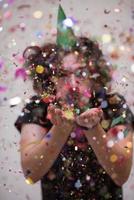 confetti man on party photo