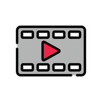 icono de la interfaz de usuario del reproductor multimedia vector