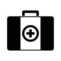 icono de caja médica covid 19 vector