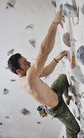 man exercise sport climbing photo