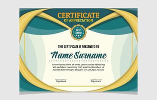 Green Warm Colored Certificate of Appreciation Document vector