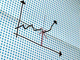 stock graph drawing photo