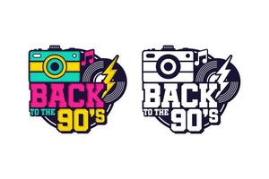 Back to 90s style retro vector design