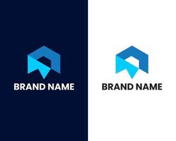 letter m mark modern logo design template vector