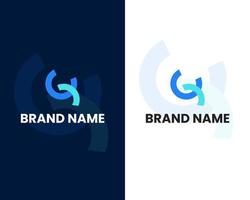 letter c and q modern logo design  template vector