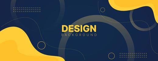 abstract banner background design template with geometric and fluid shapes vector