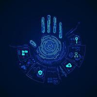 biometrics handprint interface vector