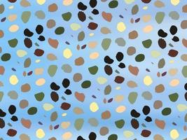 Terrazzo flooring vector seamless pattern in gradient blue colors.