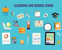 set of school and education icon vector