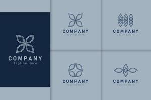 Set of company logo design ideas vector