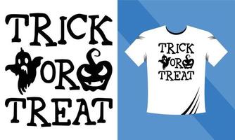 truco o trato - plantilla de diseño de camiseta de halloween. plantilla de diseño de camiseta de feliz halloween fácil de imprimir multiusos para hombres, mujeres y niños vector