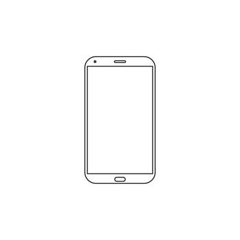 icono de dispositivo digital, teléfono inteligente con botones aislados en fondo blanco. elementos de diseño vectorial establecer ilustración para web, aplicación, internet vector