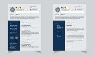 Resume Layout with Dark  Accents vector