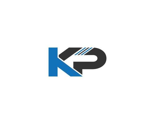Creative KP Modern Letter Simple Logo Design Concept Vector illustration.