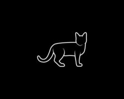 cat outline vector silhouette