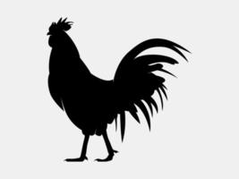 silueta de vector animal de pollo