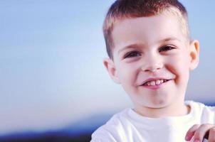 Child enjoying outdoors photo