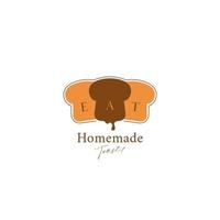 Toast bread bakery logo icon symbol in simple elegant premium logo style vector