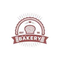 panadería rey sello logo insignia estilo vintage círculo vector