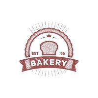 Bakery king stamp logo badge vintage style circle vector